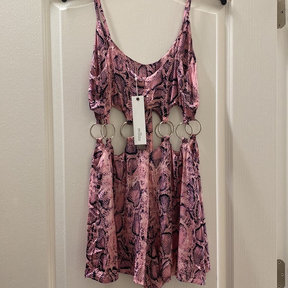 LF Pink Snake Print Romper - Picture 4 of 8